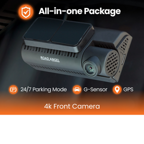 New - Road Angel Halo Edge 4K Single Dash Cam with Parking Mode & Quick Release Mounting